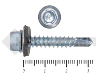 Саморез кровельный цинк, с шайбой EPDM, 5,5х 32 К КРЕП-КОМП (2600шт)