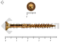 Саморезы Конструкционные, потай Torx, желтый цинк   4.5х 45 мм (20 шт) 