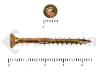 Саморезы Конструкционные, потай Torx, желтый цинк   4.5х 45 мм КРЕП-КОМП (200 шт)