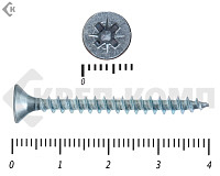 Саморез белый цинк POZY 4х40 (8000шт)