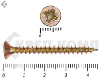 Саморез желтый цинк POZY 4,5х45 Фасовка (500шт)