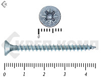 Саморез белый цинк POZY 4х45 (8000шт)